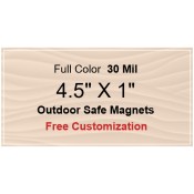 4.5x1 Custom Magnets - Outdoor & Car Magnets 35 Mil Square Corners