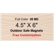 4.5x6 Custom Magnets - Outdoor & Car Magnets 35 Mil Square Corners