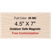 4.5x7 Custom Magnets - Outdoor & Car Magnets 35 Mil Square Corners