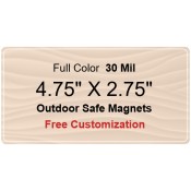 4.75x2.75 Custom Magnets - Outdoor & Car Magnets 35 Mil Round Corners