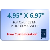 4.95x6.97 Custom Magnets 25 Mil Round Corners
