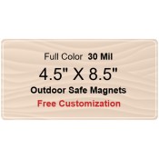 4.5x8.5 Custom Magnets - Outdoor & Car Magnets 35 Mil Round Corners