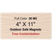4x11 Custom Magnets - Outdoor & Car Magnets 35 Mil Round Corners