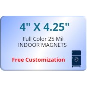 4x4.25 Custom Magnets 25 Mil Round Corners