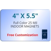 4x5.5 Custom Magnets 25 Mil Round Corners