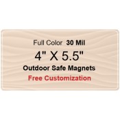 4x5.5 Custom Magnets - Outdoor & Car Magnets 35 Mil Round Corners