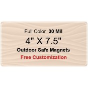 4x7.5 Custom Magnets - Outdoor & Car Magnets 35 Mil Round Corners