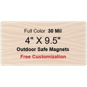 4x9.5 Custom Magnets - Outdoor & Car Magnets 35 Mil Round Corners
