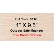 4x9.5 Custom Magnets - Outdoor & Car Magnets 35 Mil Square Corners