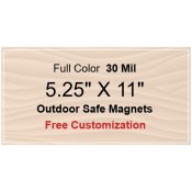 5.25x11 Custom Magnets - Outdoor & Car Magnets 35 Mil Square Corners