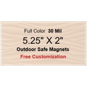 5.25x2 Custom Magnets - Outdoor & Car Magnets 35 Mil Square Corners