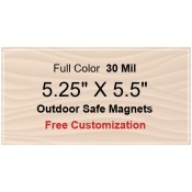 5.25x5.5 Custom Magnets - Outdoor & Car Magnets 35 Mil Square Corners