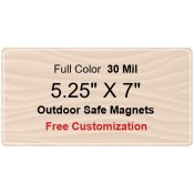 5.25x7 Custom Magnets - Outdoor & Car Magnets 35 Mil Round Corners