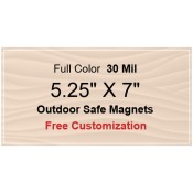5.25x7 Custom Magnets - Outdoor & Car Magnets 35 Mil Square Corners