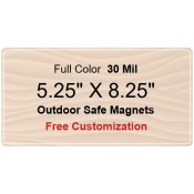 5.25x8.25 Custom Magnets - Outdoor & Car Magnets 35 Mil Round Corners