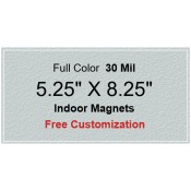5.25x8.25 Customized Indoor Magnets 35 Mil Square Corners