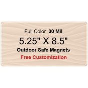 5.25x8.5 Custom Magnets - Outdoor & Car Magnets 35 Mil Round Corners