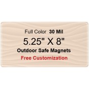 5.25x8 Custom Magnets - Outdoor & Car Magnets 35 Mil Round Corners