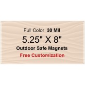 5.25x8 Custom Magnets - Outdoor & Car Magnets 35 Mil Square Corners