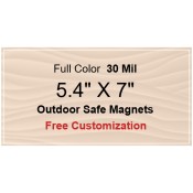 5.4x7 Custom Magnets - Outdoor & Car Magnets 35 Mil Square Corners