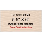 5.5x6 Custom Magnets - Outdoor & Car Magnets 35 Mil Square Corners