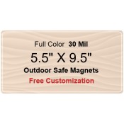 5.5x9.5 Custom Magnets - Outdoor & Car Magnets 35 Mil Round Corners