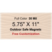 5.75x11 Custom Magnets - Outdoor & Car Magnets 35 Mil Square Corners