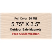 5.75x3.5 Custom Magnets - Outdoor & Car Magnets 35 Mil Round Corners