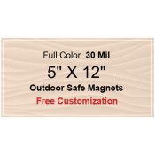 5x12 Custom Magnets - Outdoor & Car Magnets 35 Mil Square Corners