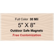 5x8 Custom Magnets - Outdoor & Car Magnets 35 Mil Square Corners