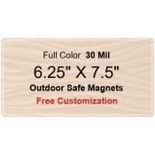 6.25x7.5 Custom Magnets - Outdoor & Car Magnets 35 Mil Round Corners