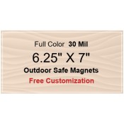 6.25x7 Custom Magnets - Outdoor & Car Magnets 35 Mil Square Corners