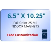 6.5x10.25 Custom Magnets 25 Mil Round Corners