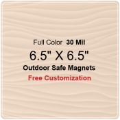 6.5x6.5 Custom Magnets - Outdoor & Car Magnets 35 Mil Round Corners