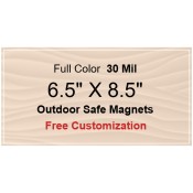 6.5x8.5 Custom Magnets - Outdoor & Car Magnets 35 Mil Square Corners