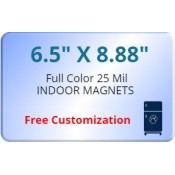 6.5x8.88 Custom Printed Magnets 25 Mil Round Corners