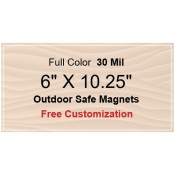 6x10.25 Customized - Outdoor & Car Magnets 35 Mil Square Corners