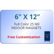 6x12 Customized Magnets 25 Mil Round Corners