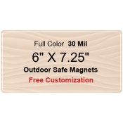6x7.25 Custom Magnets - Outdoor & Car Magnets 35 Mil Round Corners
