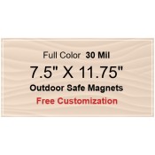 7.5x11.75 Custom Magnets - Outdoor & Car Magnets 35 Mil Square Corners	