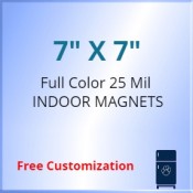 7x7 Custom Magnets 25 Mil Square Corners