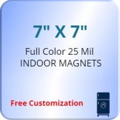 7x7 Custom Magnets 25 Mil  Round Corners