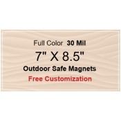 7x8.5 Customized - Outdoor & Car Magnets 35 Mil Square Corners