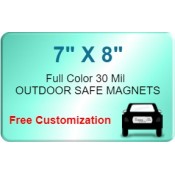 7x8 Custom Magnets - Outdoor & Car Magnets 35 Mil Round Corners