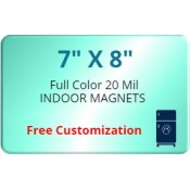 7x8 Custom Printed Magnets 20 Mil Round Corners