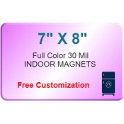 7x8 Customized Indoor Magnets 35 Mil Round Corners