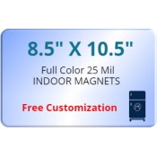 8.5x10.5 Custom Magnets 25 Mil Round Corners