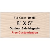 8x5 Custom Magnets - Outdoor & Car Magnets 35 Mil Square Corners