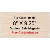 8x9.25 Custom Magnets - Outdoor & Car Magnets 35 Mil Square Corners