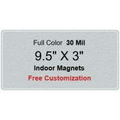 9.5x3 Personalized Rectangle Indoor Magnets 35 Mil Round Corners